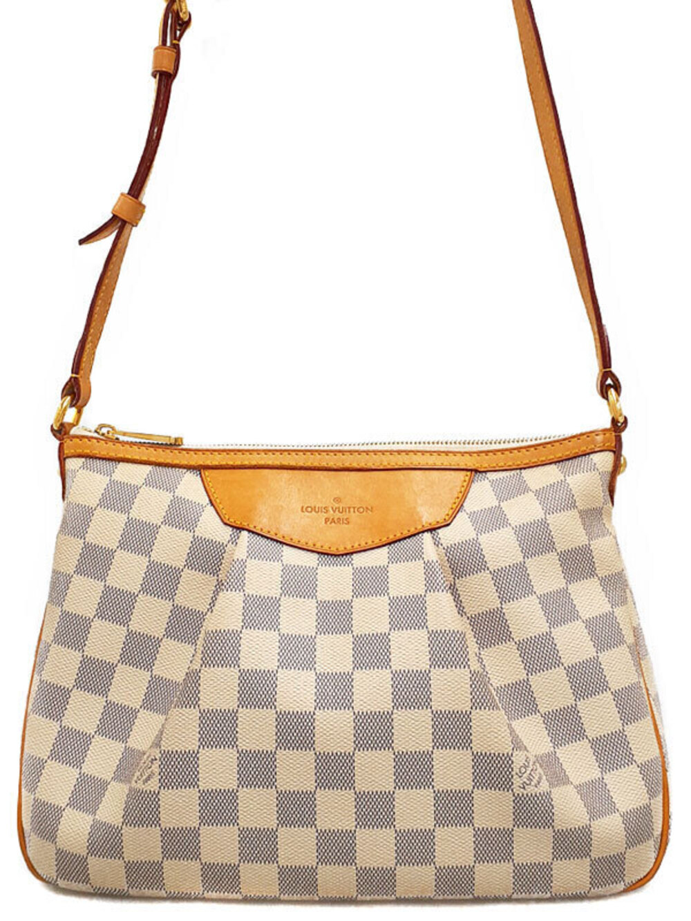 Louis Vuitton Damier Azur White Siracusa Shoulder Bag